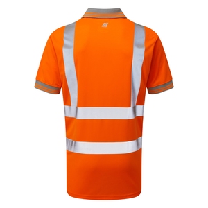 PULSAR PROTECT Short Sleeved Rail Spec High Visibility Polo Shirt Orange