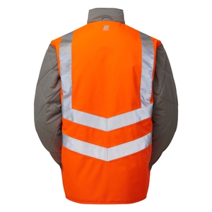 PULSAR PROTECT Rail Spec High Visibility Interactive Reversible Bodywarmer Orange