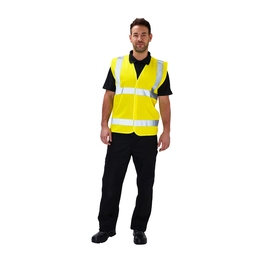 Target High-Visibility Double Band & Brace Waistcoat Yellow