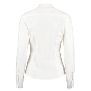 Kustom Kit Premium Women's Long Sleeved Oxford Shirt White