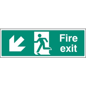 Fire Exit Back Left  - Rigid Plastic Sign