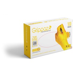 Grippaz Heavy Duty Nitrile Disposable Gloves Yellow (Box 100)