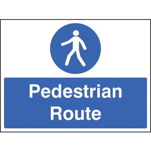 Pedestrian Route  - Rigid Plastic Sign
