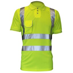 Bodyguard Activwear High Visibility Short Sleeve Polo Shirt Yellow