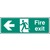 Fire Exit Left  - Self Adhesive Vinyl Sign