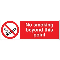No Smoking Beyond This Point  - Rigid Plastic Sign