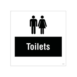 Toilets Site Saver Sign Safety Sign 4MM Fluted Polypropylene