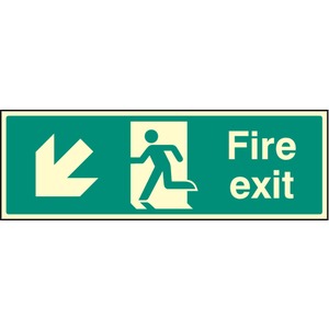 Fire Exit Back Left Photo  - Rigid Sign