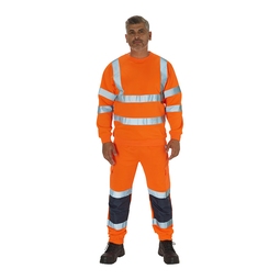 KeepSAFE High Visibility Crew Neck Sweatshirt Orange