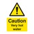 Caution Very Hot Water  - Self Adhesive Vinyl Sign