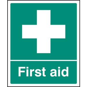 First Aid  - Self Adhesive Vinyl Sign 250 x 300MM