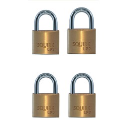 Squire 40mm Solid Brass Padlocks (Pack 4)