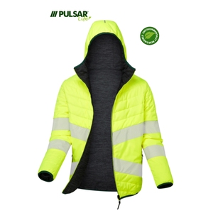 PULSAR LIFE High-Visibility Reversible Puffer Jacket Yellow