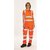 Leo Pennymoor Womens Rail High-Visibility Combat Trousers Short Leg Orange