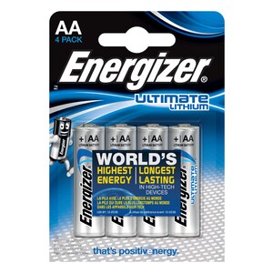 Energizer Lithium Battery Type AA (Pack 4)