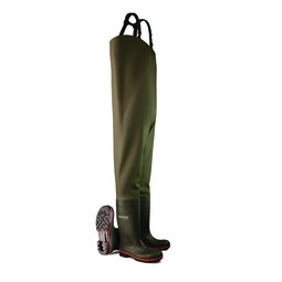 Dunlop Acifort Ribbed Full Safety Chest Waders with Midsole