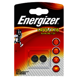 Energizer Alkaline Button Cell Battery Type LR44 (Pack 2)