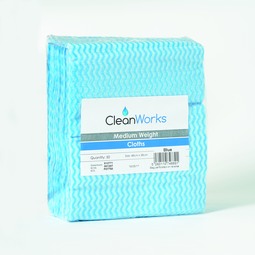 CleanWorks Mediumweight Cloths Blue Pack 50