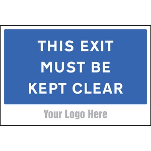 Sign Fluted polypropylene 600 X 400mm Exit Must Be Clear