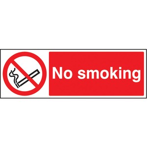 No Smoking  - Rigid Plastic Sign