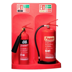CheckFire Commander Plastic Double Fire Extinguisher Stand Red