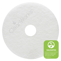 CleanWorks Polishing Floor Pad White 15" (Pack 5)