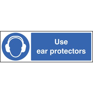 Use Ear Protectors  - Self Adhesive Vinyl Sign