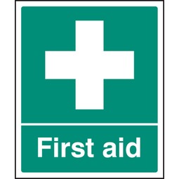First Aid  - Rigid Plastic Sign