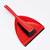 CleanWorks Plastic Dustpan and Brush Set - Red
