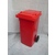 Plastic Bin Two-Wheeled Red 120 Litre