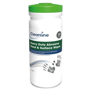 Cleanline Heavy Duty Abrasive Hand Wipes PK50