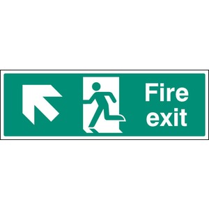 Fire Exit Forward Left  - Rigid Plastic Sign