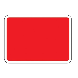 Blank Vinyl Road Sign Plate Red 1050x750MM