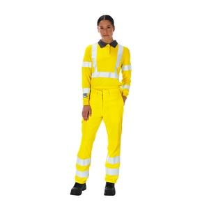 ProGarm Women's High-Visibility Arc Long Sleeve Polo Shirt Yellow