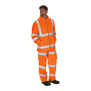 KeepSAFE High Visibility Zip Thru Microfleece Jacket  Orange