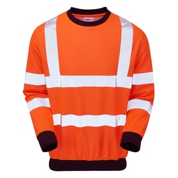 PULSAR PROTECT Rail Spec High Visibility Electric ARC Sweatshirt Orange