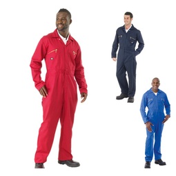 Dickies Redhawk Polycotton Zip Front Coverall Red
