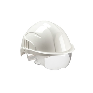 Centurion Vision Plus Unvented Safety Helmet with Integrated Visor 