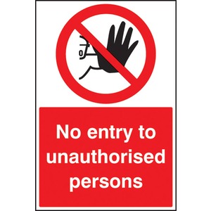 No Entry to Unauthorised Personnel Durable Floor Graphics