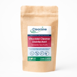 Cleanline Eco Virucidal Cleaner Disinfectant T11 Bottle Soluble Sachets (Pack 20)