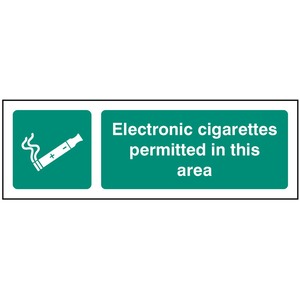 Electronic Cigarettes Permitted in this Area  - Self Adhesive Vinyl Sign