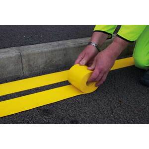 Flexiline Preformed Thermoplastic Road Lines Yellow 100MMx5M