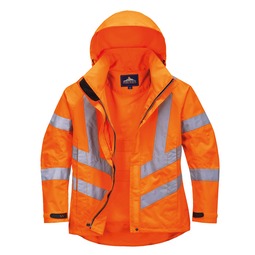 Portwest Women's High-Visibility Breathable Jacket - Orange