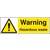 Warning Hazardous Waste - Rigid Plastic Sign 600 x 200MM