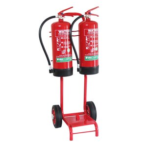 Double Fire Extinguisher Trolley