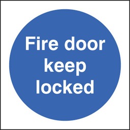 Fire Door Keep Locked  - Rigid Plastic Sign