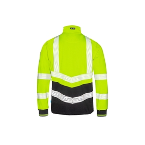 Sioen Corran High Visibility FR AS ARC Quarter Zip Sweatshirt Yellow/Navy
