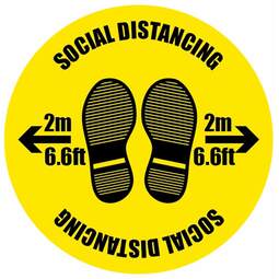 Social Distancing - Anti-Slip Polycarbonate Floor Graphic