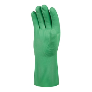 Showa 731 EBT Flock-Lined Unsupported Biodegradable Nitrile Gauntlet Green (Pair)