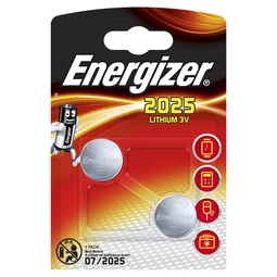 Energizer Lithium Coin Cell Battery CR2025 Pack 2